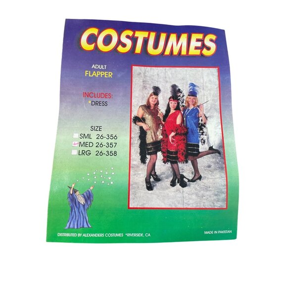 Flapper Dress Purple Costume Size Medium Purple Black Sparkly Fringe Retro NEW - Picture 2 of 10